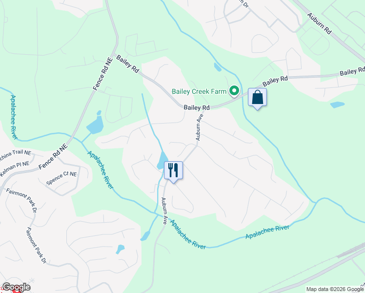 map of restaurants, bars, coffee shops, grocery stores, and more near 2941 Planters Mill Drive in Dacula