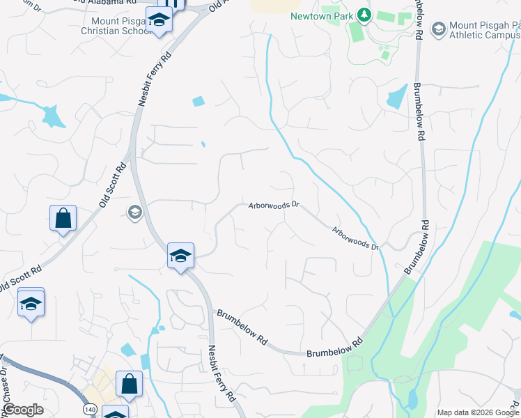 map of restaurants, bars, coffee shops, grocery stores, and more near 3045 Arborwoods Drive in Alpharetta