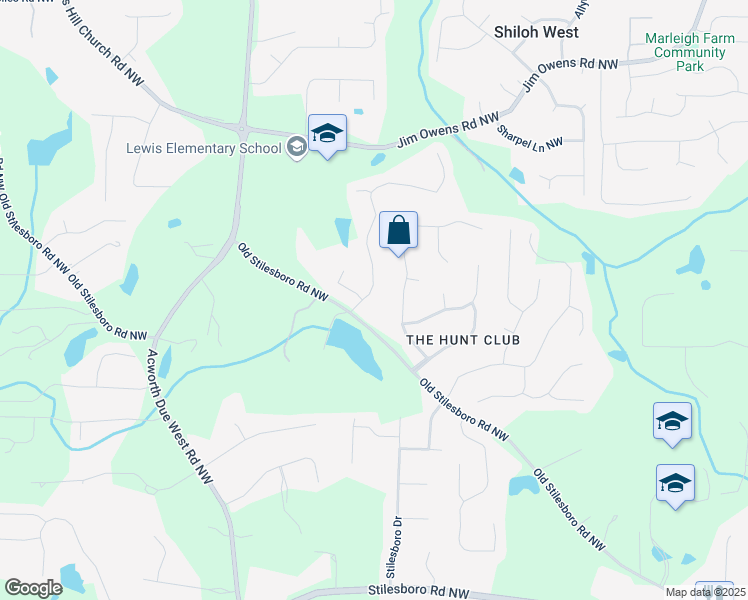 map of restaurants, bars, coffee shops, grocery stores, and more near 3953 Lorien Way Northwest in Kennesaw