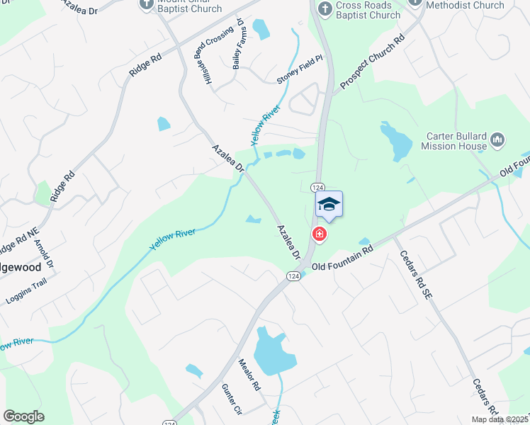 map of restaurants, bars, coffee shops, grocery stores, and more near 1336 Azalea Drive in Lawrenceville