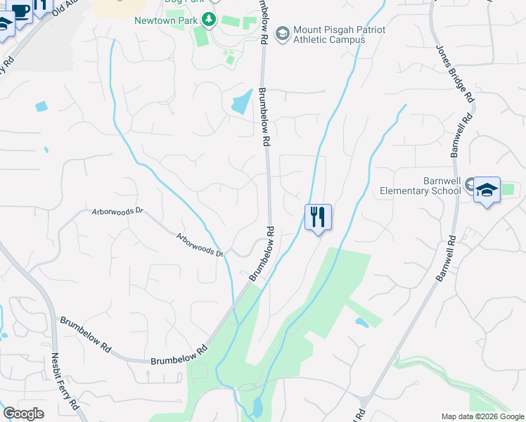 map of restaurants, bars, coffee shops, grocery stores, and more near 3315 Arborwoods Drive in Alpharetta