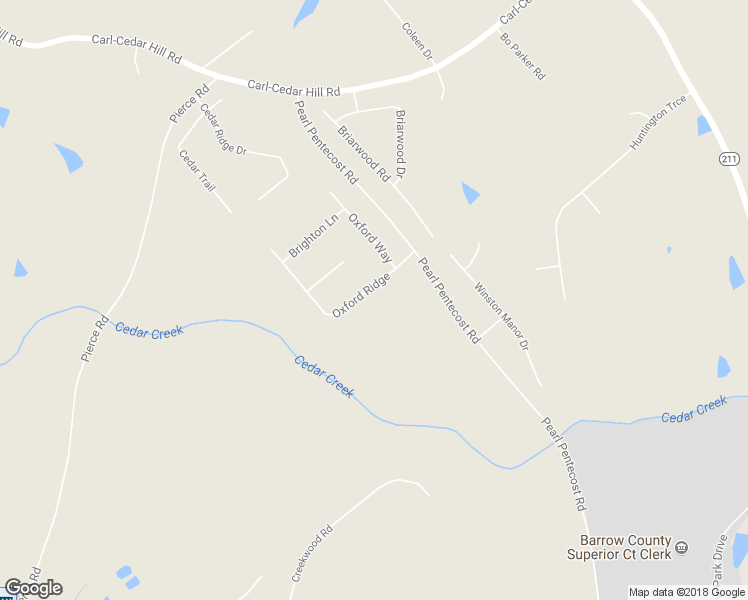 map of restaurants, bars, coffee shops, grocery stores, and more near 514 Oxford Ridge in Winder