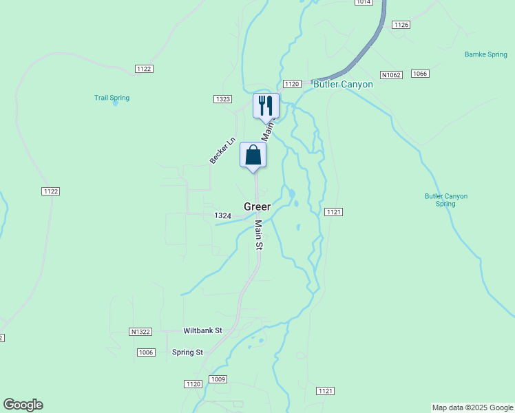 map of restaurants, bars, coffee shops, grocery stores, and more near in Greer
