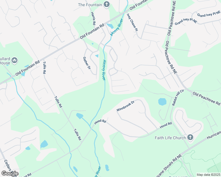 map of restaurants, bars, coffee shops, grocery stores, and more near 710 Collingsworth Lane Northeast in Lawrenceville