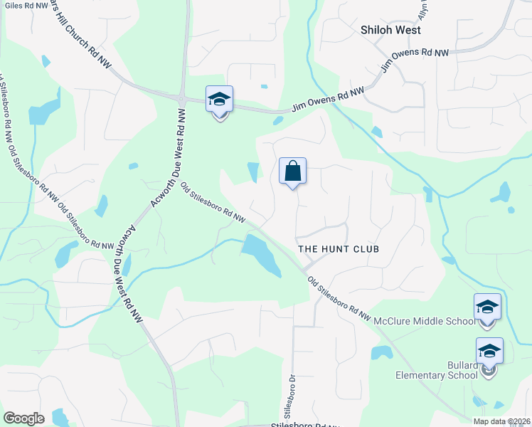 map of restaurants, bars, coffee shops, grocery stores, and more near 3955 Lorien Way Northwest in Kennesaw
