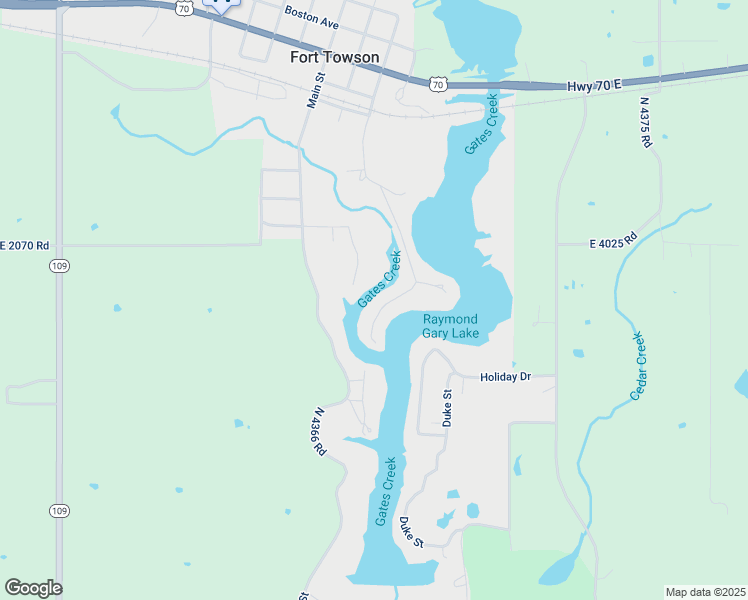 map of restaurants, bars, coffee shops, grocery stores, and more near 1021 Ridgepoint in Fort Towson