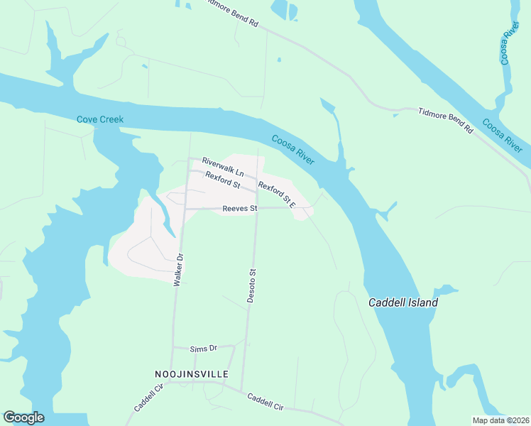 map of restaurants, bars, coffee shops, grocery stores, and more near 2790 Reeves Street in Gadsden