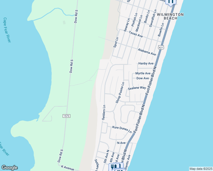 map of restaurants, bars, coffee shops, grocery stores, and more near 730 Settlers Lane in Kure Beach