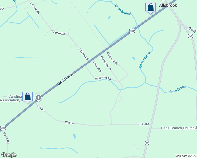 map of restaurants, bars, coffee shops, grocery stores, and more near 344 Allsbrook Road in Loris