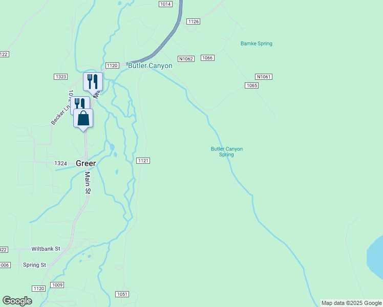 map of restaurants, bars, coffee shops, grocery stores, and more near in Greer