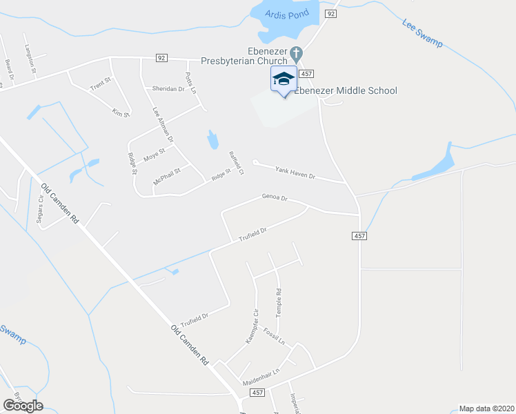 map of restaurants, bars, coffee shops, grocery stores, and more near 2690 Genoa Drive in Sumter