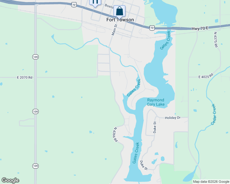 map of restaurants, bars, coffee shops, grocery stores, and more near 1265 Hc 63 in Fort Towson