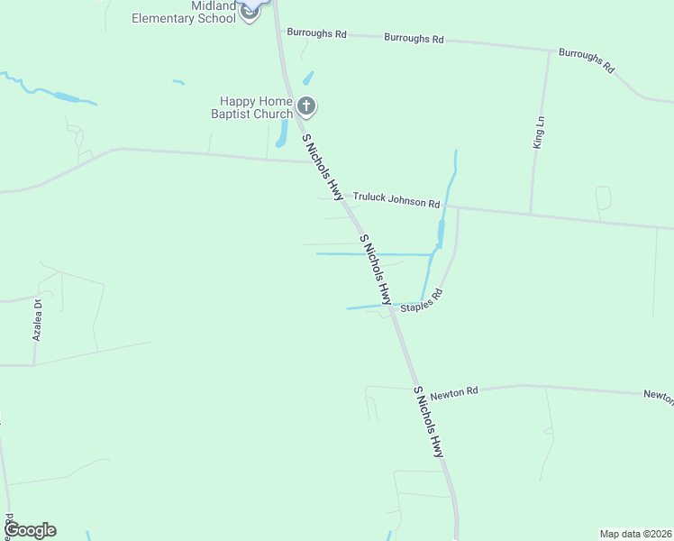 map of restaurants, bars, coffee shops, grocery stores, and more near 2615 Nichols Highway in Aynor