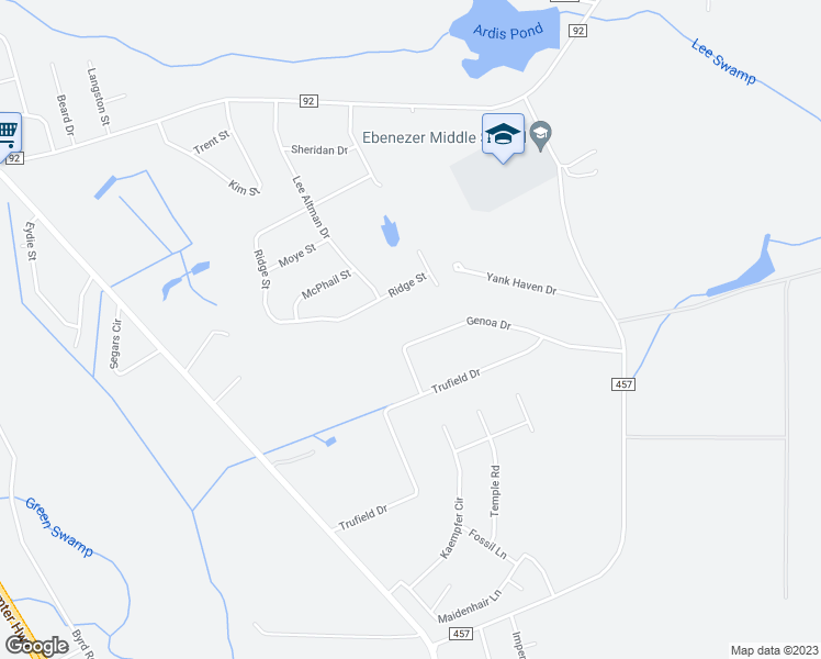 map of restaurants, bars, coffee shops, grocery stores, and more near 2721 Genoa Drive in Sumter