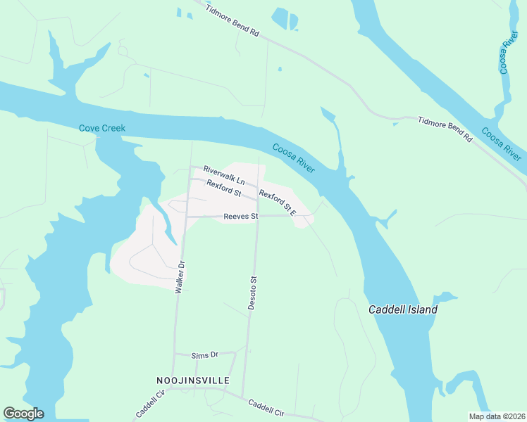 map of restaurants, bars, coffee shops, grocery stores, and more near 2790 Reeves Street in Gadsden