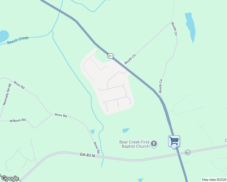 map of restaurants, bars, coffee shops, grocery stores, and more near 1621 White Oak Drive in Winder