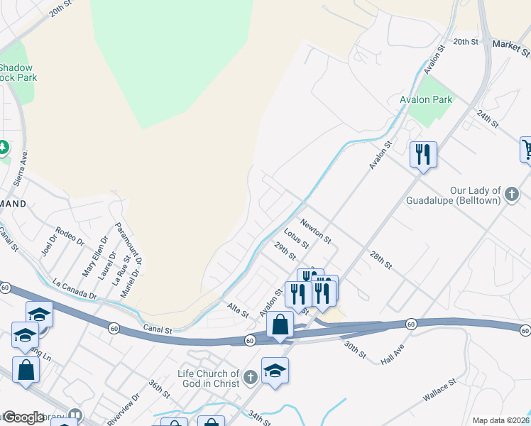 map of restaurants, bars, coffee shops, grocery stores, and more near 14156 Serene Skies Court in Jurupa Valley