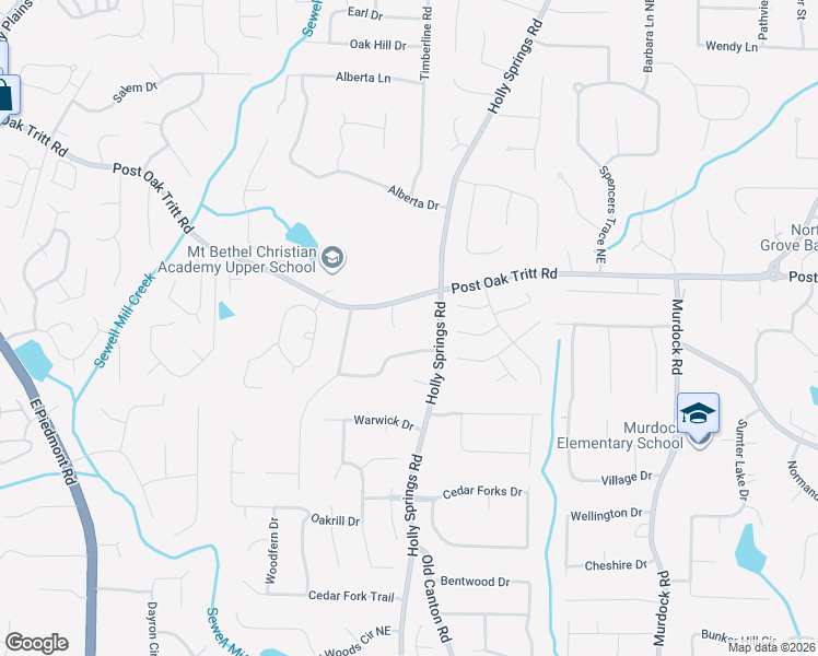 map of restaurants, bars, coffee shops, grocery stores, and more near 2456 Castle Gate Court Northeast in Marietta