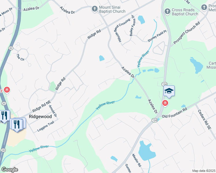 map of restaurants, bars, coffee shops, grocery stores, and more near 1402 Wilcox Way in Lawrenceville