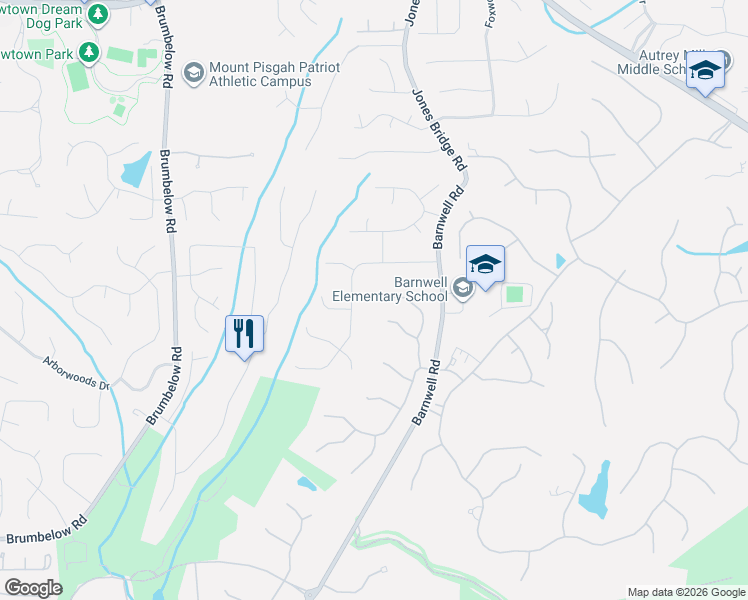 map of restaurants, bars, coffee shops, grocery stores, and more near 760 Wheeler Peak Way in Alpharetta