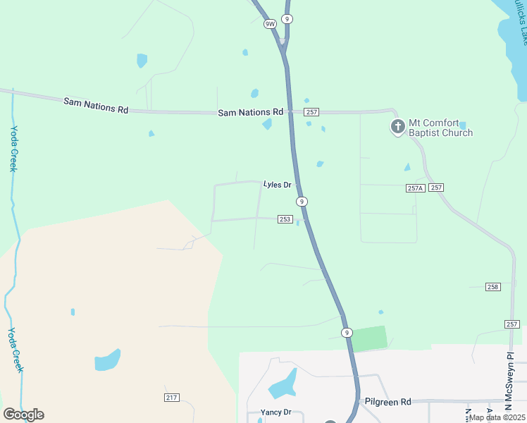 map of restaurants, bars, coffee shops, grocery stores, and more near Carr Road in Bruce