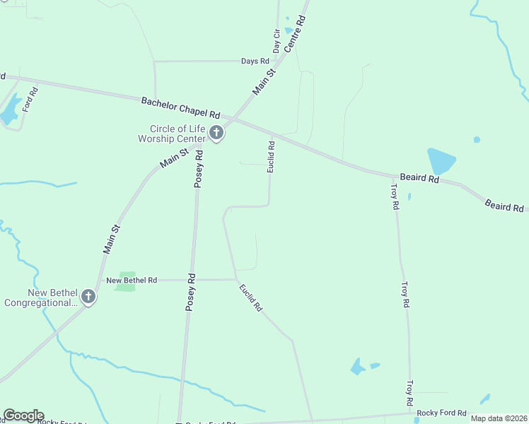 map of restaurants, bars, coffee shops, grocery stores, and more near 2015 Euclid Road in Gadsden