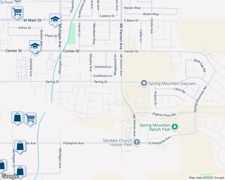 map of restaurants, bars, coffee shops, grocery stores, and more near 19932 Season Grove Drive in Riverside