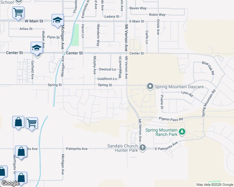 map of restaurants, bars, coffee shops, grocery stores, and more near 19932 Season Grove Drive in Riverside