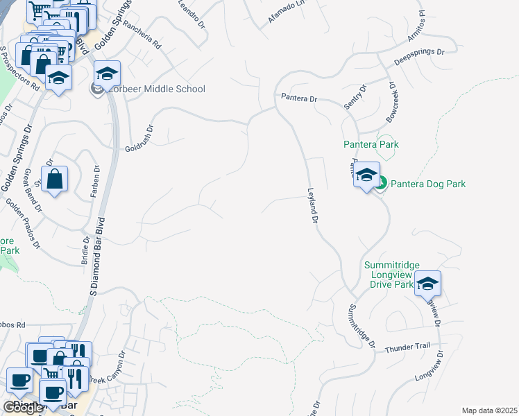 map of restaurants, bars, coffee shops, grocery stores, and more near 24115 Benfield Place in Diamond Bar