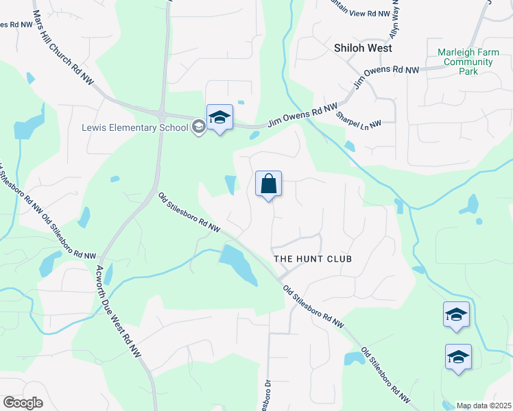 map of restaurants, bars, coffee shops, grocery stores, and more near 3945 Lorien Way Northwest in Kennesaw