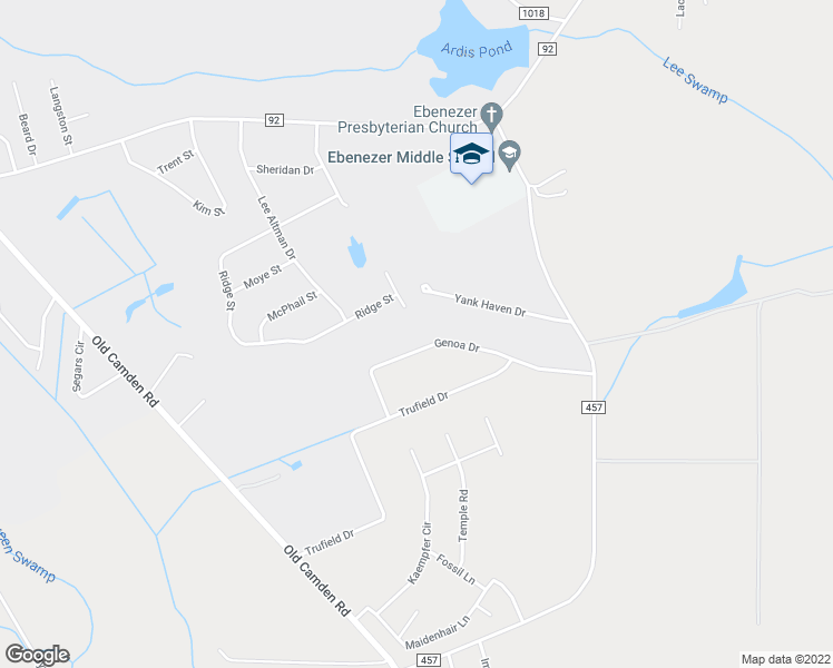 map of restaurants, bars, coffee shops, grocery stores, and more near 2695 Genoa Drive in Sumter
