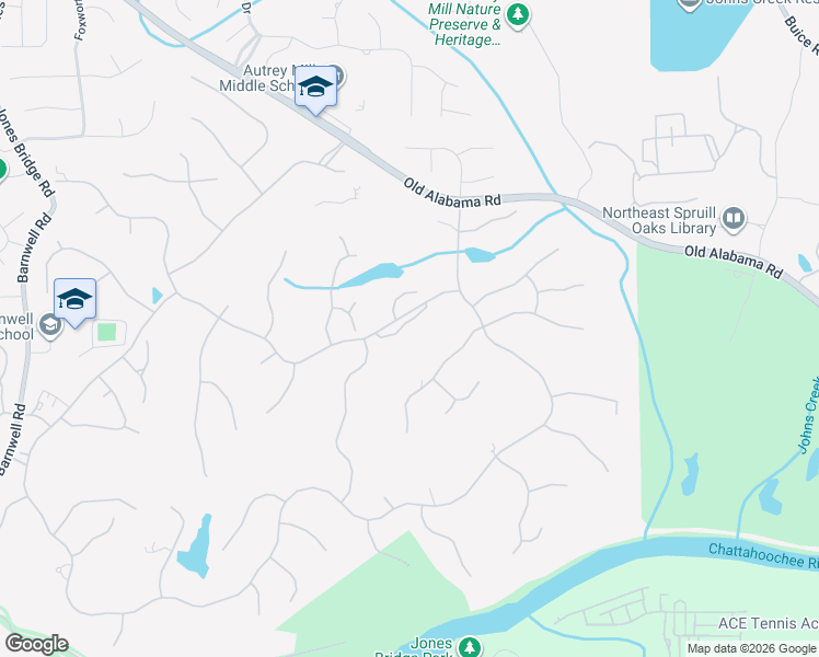 map of restaurants, bars, coffee shops, grocery stores, and more near 4235 Fairway Villas Drive in Alpharetta