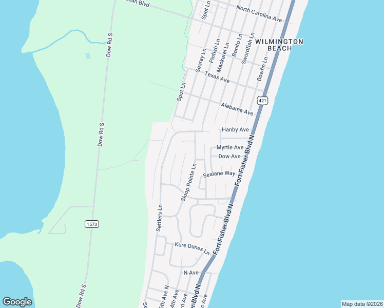 map of restaurants, bars, coffee shops, grocery stores, and more near 762 Sloop Pointe Lane in Kure Beach