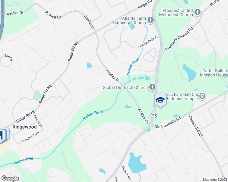 map of restaurants, bars, coffee shops, grocery stores, and more near 1414 Azalea Drive in Lawrenceville