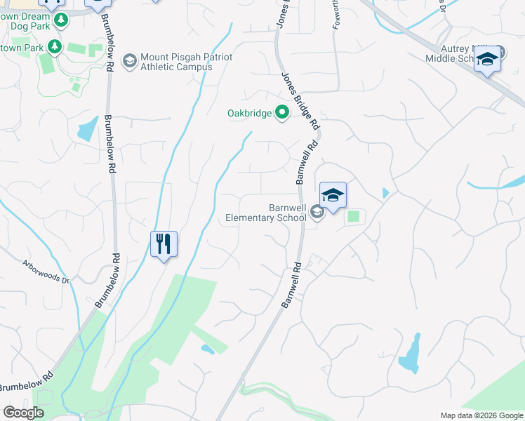 map of restaurants, bars, coffee shops, grocery stores, and more near 755 Wheeler Peak Way in Alpharetta