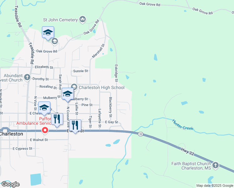 map of restaurants, bars, coffee shops, grocery stores, and more near 242 Eskridge Street in Charleston