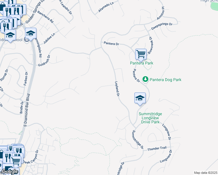 map of restaurants, bars, coffee shops, grocery stores, and more near 24144 Benfield Place in Diamond Bar