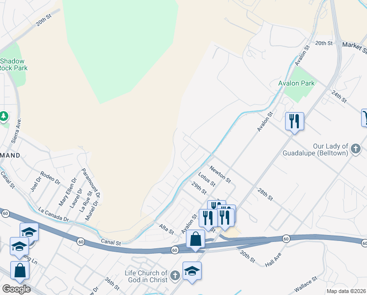 map of restaurants, bars, coffee shops, grocery stores, and more near 7229 Serene Skies Court in Jurupa Valley