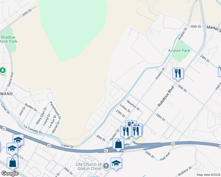 map of restaurants, bars, coffee shops, grocery stores, and more near 7229 Serene Skies Court in Jurupa Valley