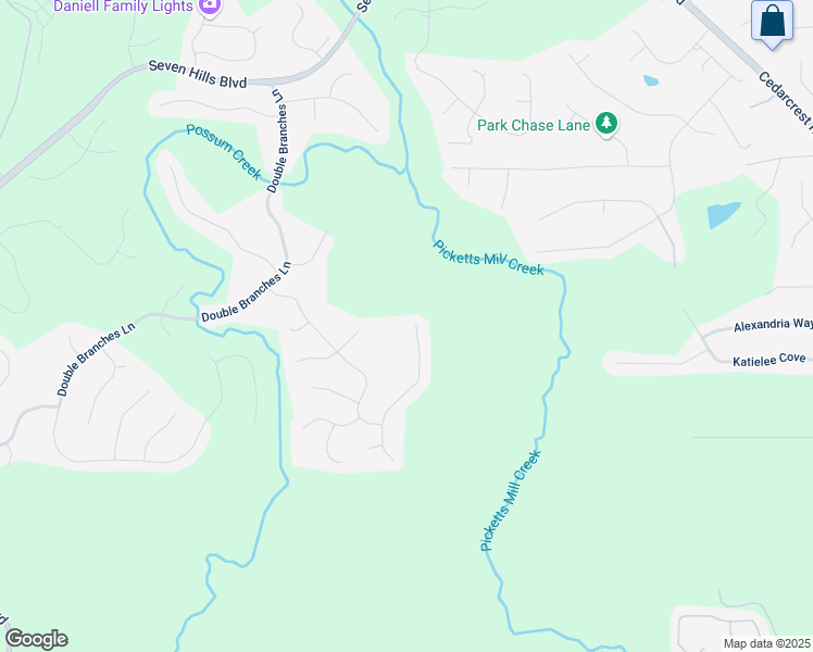 map of restaurants, bars, coffee shops, grocery stores, and more near 255 Sweet Birch Lane in Dallas