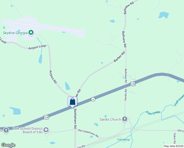 map of restaurants, bars, coffee shops, grocery stores, and more near 421 Barber Road in Rockmart