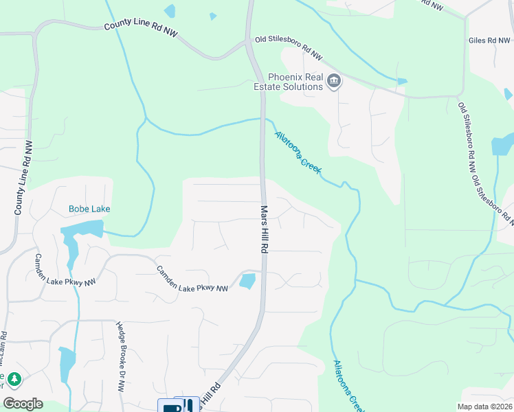 map of restaurants, bars, coffee shops, grocery stores, and more near 5036 Sunbrook Way Northwest in Acworth