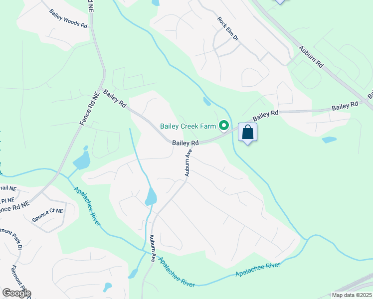 map of restaurants, bars, coffee shops, grocery stores, and more near 3251 Auburn Avenue in Dacula