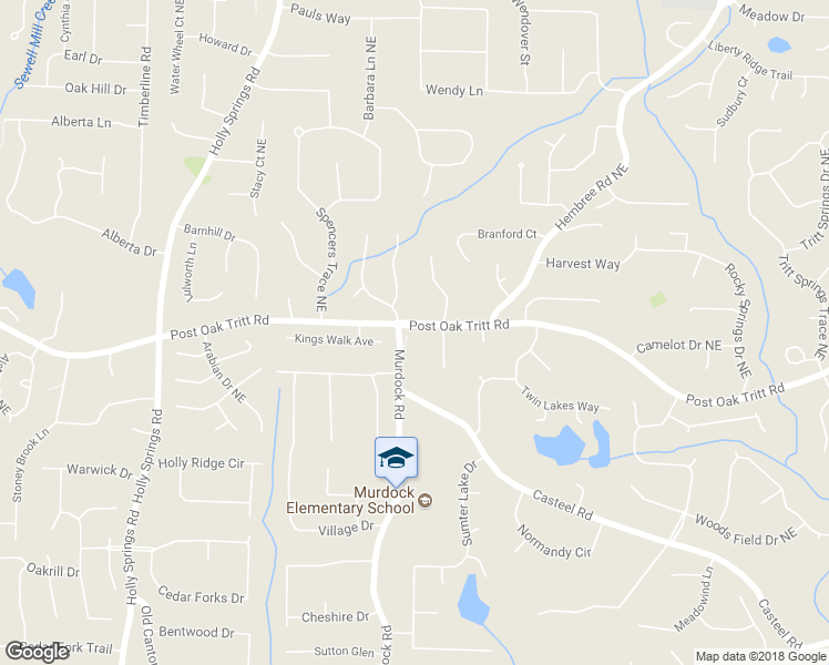 map of restaurants, bars, coffee shops, grocery stores, and more near 2550 Grace Farm Way in Marietta