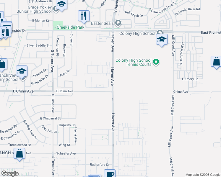 map of restaurants, bars, coffee shops, grocery stores, and more near in Ontario