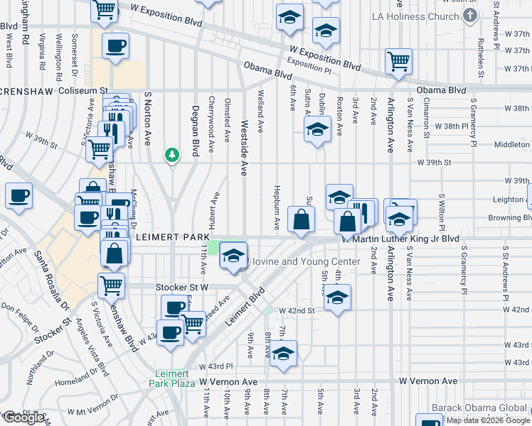 map of restaurants, bars, coffee shops, grocery stores, and more near 3976 Welland Avenue in Los Angeles