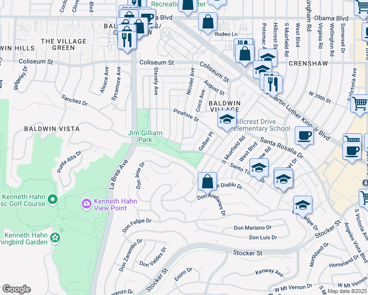 map of restaurants, bars, coffee shops, grocery stores, and more near 4063 Nicolet Avenue in Los Angeles