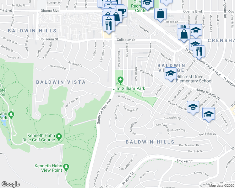 map of restaurants, bars, coffee shops, grocery stores, and more near 4737 Don Ricardo Drive in Los Angeles