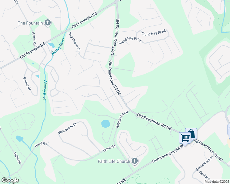 map of restaurants, bars, coffee shops, grocery stores, and more near 909 Nichols Landing Lane in Dacula