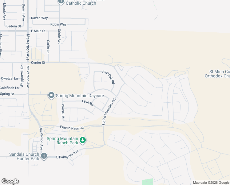 map of restaurants, bars, coffee shops, grocery stores, and more near 20708 Spring Street in Riverside